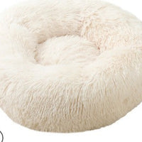 HKM-1944125 Plush Round Nest for Cats and Dogs - Soft Cloth Pet Bed in Various Colors and Sizes