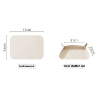 HKM-1944253 Cat Feeding Mat in Leather - Small (49x34cm) & Large (53x38cm) Options
