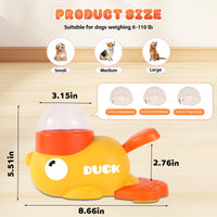 HKM-1944893 Interactive Duck Shape Dog Treat Dispenser for Mental Stimulation and Slow Feeding for Small to Medium Pets