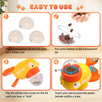 HKM-1944893 Interactive Duck Shape Dog Treat Dispenser for Mental Stimulation and Slow Feeding for Small to Medium Pets