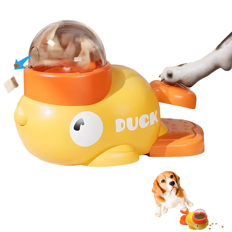 HKM-1944893 Interactive Duck Shape Dog Treat Dispenser for Mental Stimulation and Slow Feeding for Small to Medium Pets