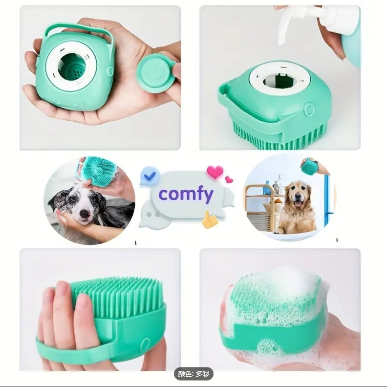 HKM-1945661 7-Piece Pet Grooming Set with Self-Cleaning Brush, Nail Clipper, Flea Comb, Bath Brush, and Toothbrush