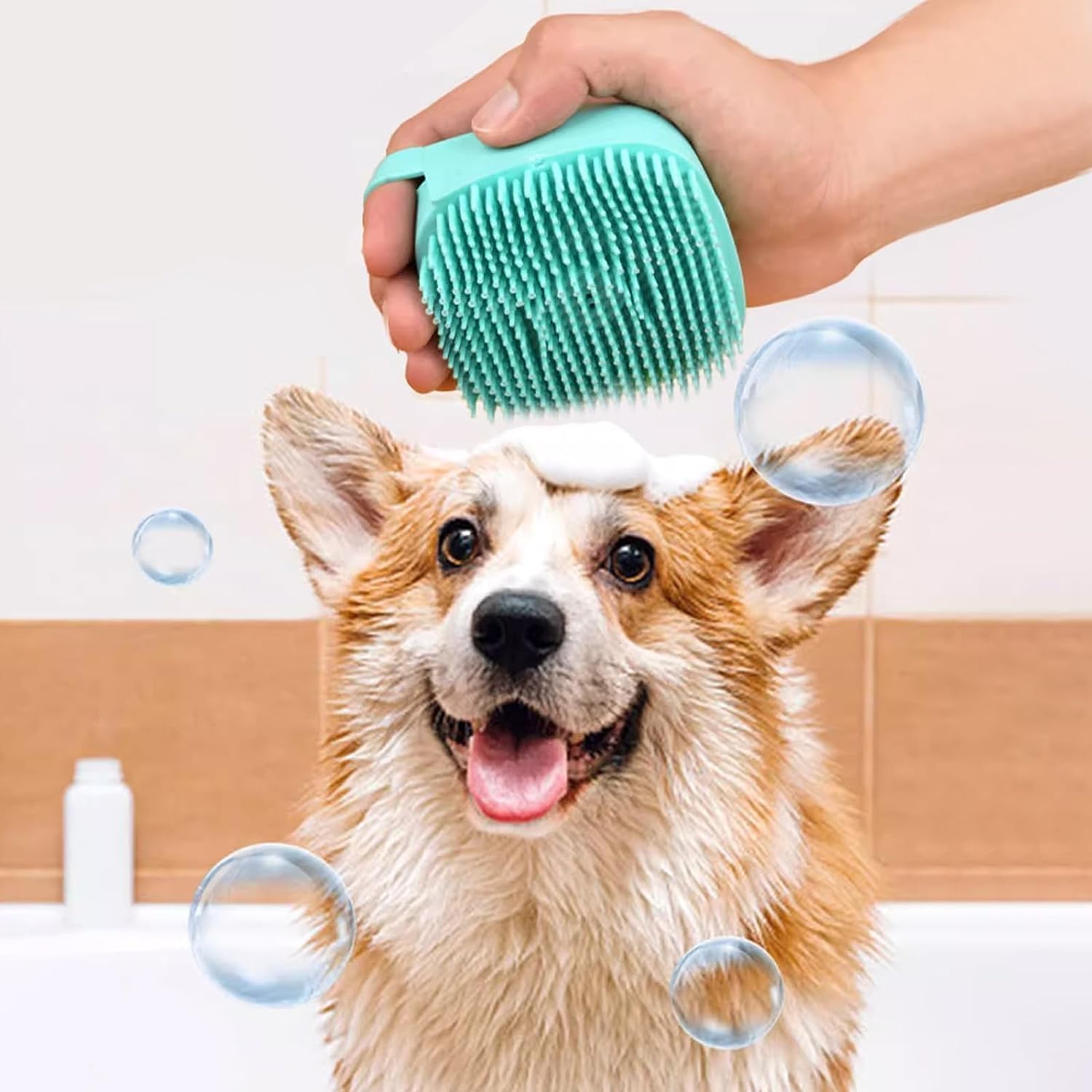 HKM-1945661 7-Piece Pet Grooming Set with Self-Cleaning Brush, Nail Clipper, Flea Comb, Bath Brush, and Toothbrush