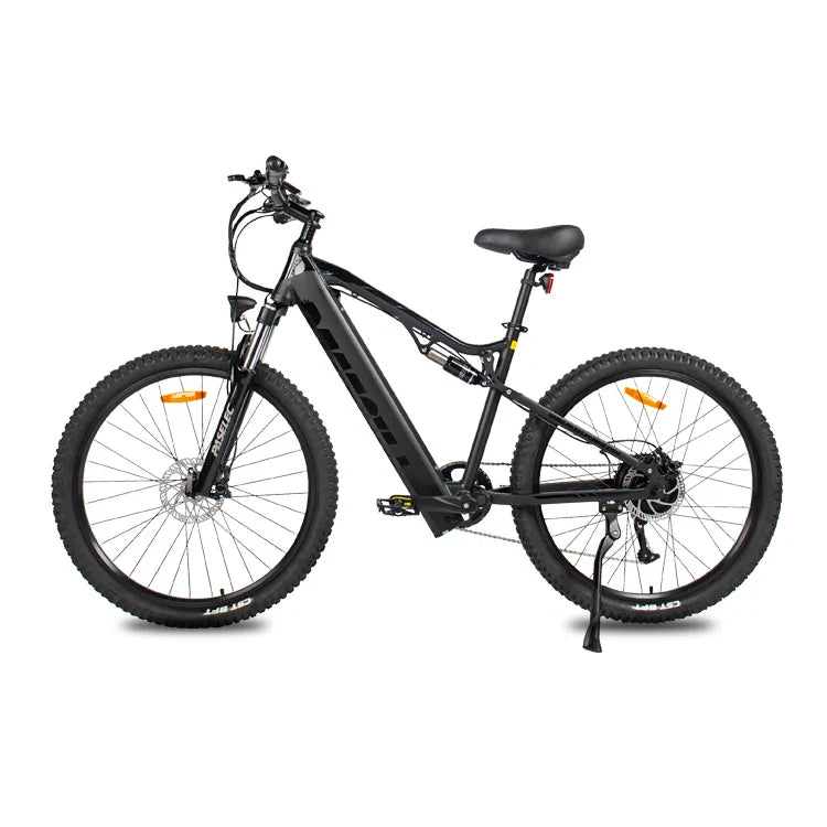 HKM-194579 27.5 Inch Electric Mountain Bike with 500W Motor, Aluminum Alloy Frame, Hydraulic Disc Brakes, 9-Speed Gears