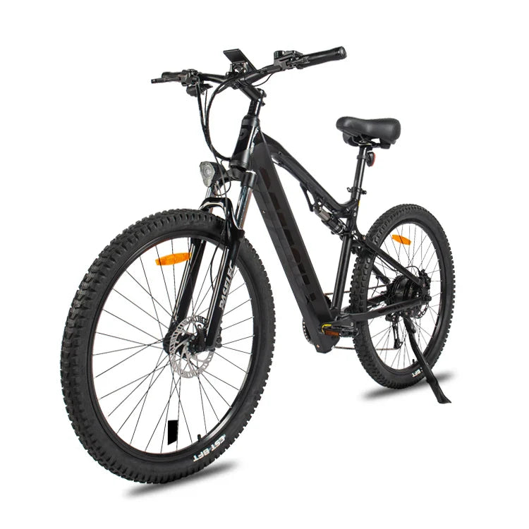 HKM-194579 27.5 Inch Electric Mountain Bike with 500W Motor, Aluminum Alloy Frame, Hydraulic Disc Brakes, 9-Speed Gears