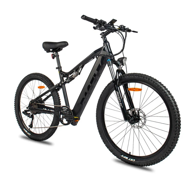 HKM-194579 27.5 Inch Electric Mountain Bike with 500W Motor, Aluminum Alloy Frame, Hydraulic Disc Brakes, 9-Speed Gears