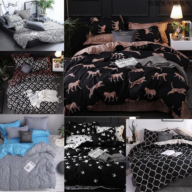 HKM-194579 Geometric Pattern 2-Piece Quilt Cover and Pillowcase Set, Multiple Sizes Available