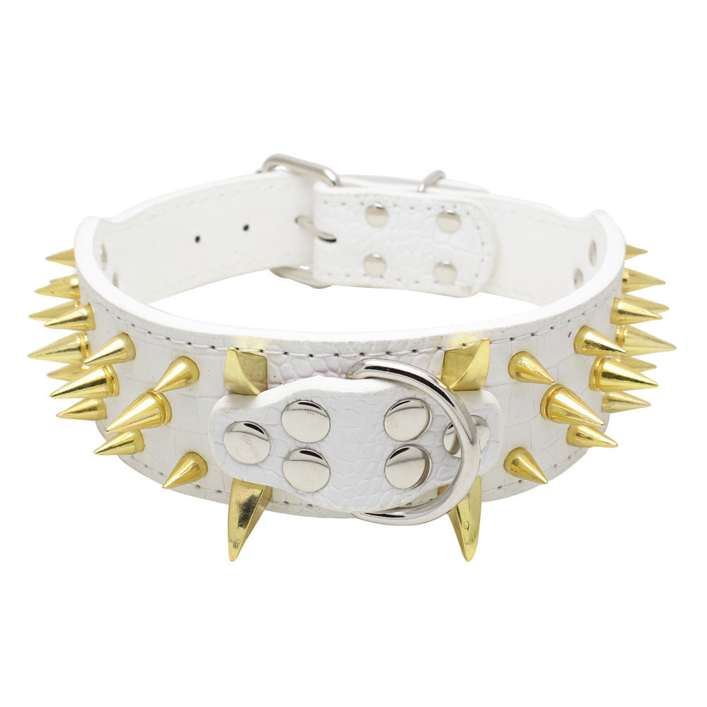 HKM-1946045 Durable Explosion-Proof and Bite-Resistant Pet Collar, Retractable Design, PU Material