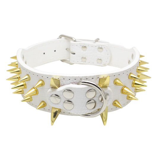 HKM-1946045 Durable Explosion-Proof and Bite-Resistant Pet Collar, Retractable Design, PU Material