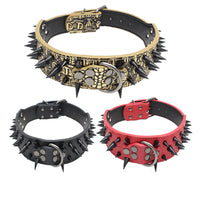HKM-1946045 Durable Explosion-Proof and Bite-Resistant Pet Collar, Retractable Design, PU Material