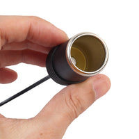HKM-194643 Black USB to Cigarette Lighter Adapter Cable - Converts 5V USB to 12V Output for Car Accessories