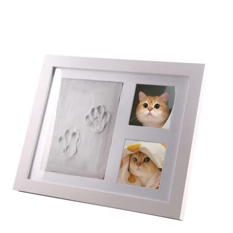 HKM-1947325 Pet Paw and Handprint Photo Frame Set for Cats and Dogs - DIY Commemorative Keepsake Kit