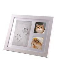 HKM-1947325 Pet Paw and Handprint Photo Frame Set for Cats and Dogs - DIY Commemorative Keepsake Kit