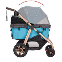 HKM-194771 Adjustable Foldable Pet Cart for Small to Large Dogs and Cats - Washable and Dismantlable Design