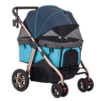 HKM-194771 Adjustable Foldable Pet Cart for Small to Large Dogs and Cats - Washable and Dismantlable Design