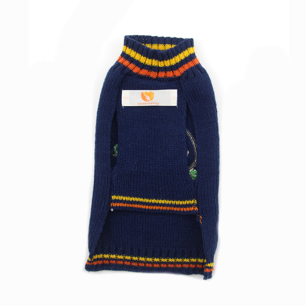 HKM-1947837 Cozy Pumpkin Sweater for Dogs - Halloween Pet Clothing in Various Sizes and Designs