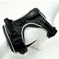 HKM-1949117 Adjustable Dog GPS LED Light Chest Strap with USB Charging - Available in Black, Red, Green (Sizes S/M/L/XL)