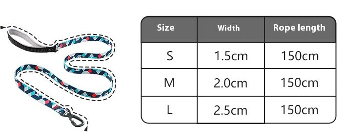 HKM-1949629 Reflective Hand-Held Rope Anti-Lost Dog Leash - Durable Nylon Design, Available in Orange and Blue