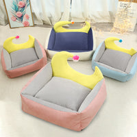 HKM-1949885 Cozy Suede Moon Pet Nest for Cats and Small Dogs