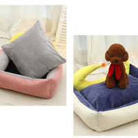 HKM-1949885 Cozy Suede Moon Pet Nest for Cats and Small Dogs