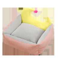 HKM-1949885 Cozy Suede Moon Pet Nest for Cats and Small Dogs