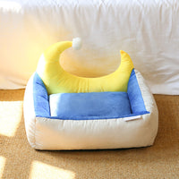 HKM-1949885 Cozy Suede Moon Pet Nest for Cats and Small Dogs