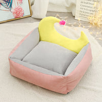 HKM-1949885 Cozy Suede Moon Pet Nest for Cats and Small Dogs