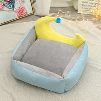 HKM-1949885 Cozy Suede Moon Pet Nest for Cats and Small Dogs