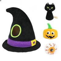 HKM-1950653 Halloween Plush Pet Hat with Sounding Toy for Festive Fun