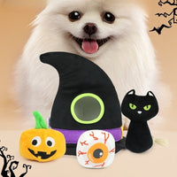 HKM-1950653 Halloween Plush Pet Hat with Sounding Toy for Festive Fun