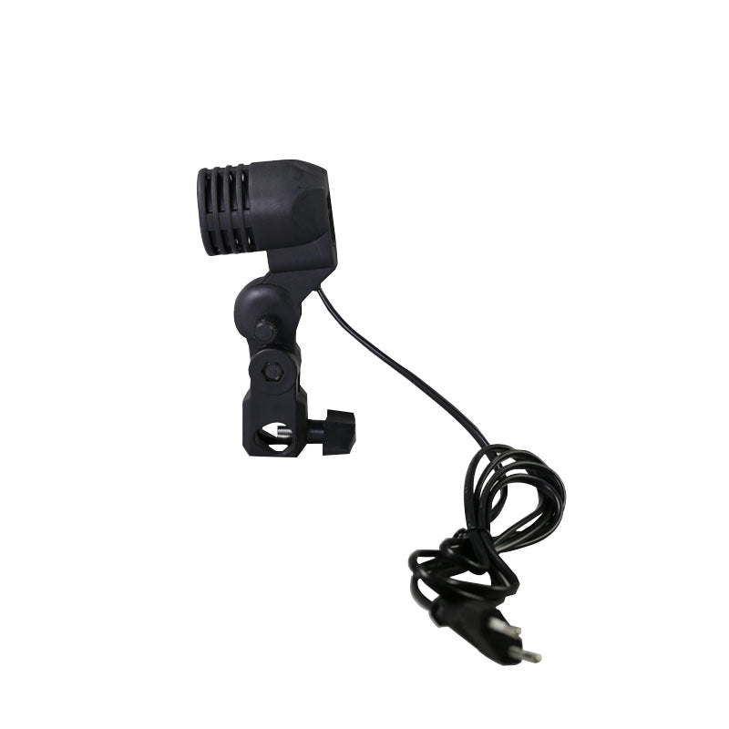 HKM-195091 Universal E27 Nylon Lamp Holder with Adjustable Light and 1.8m Power Cord for Photography and Studio Use