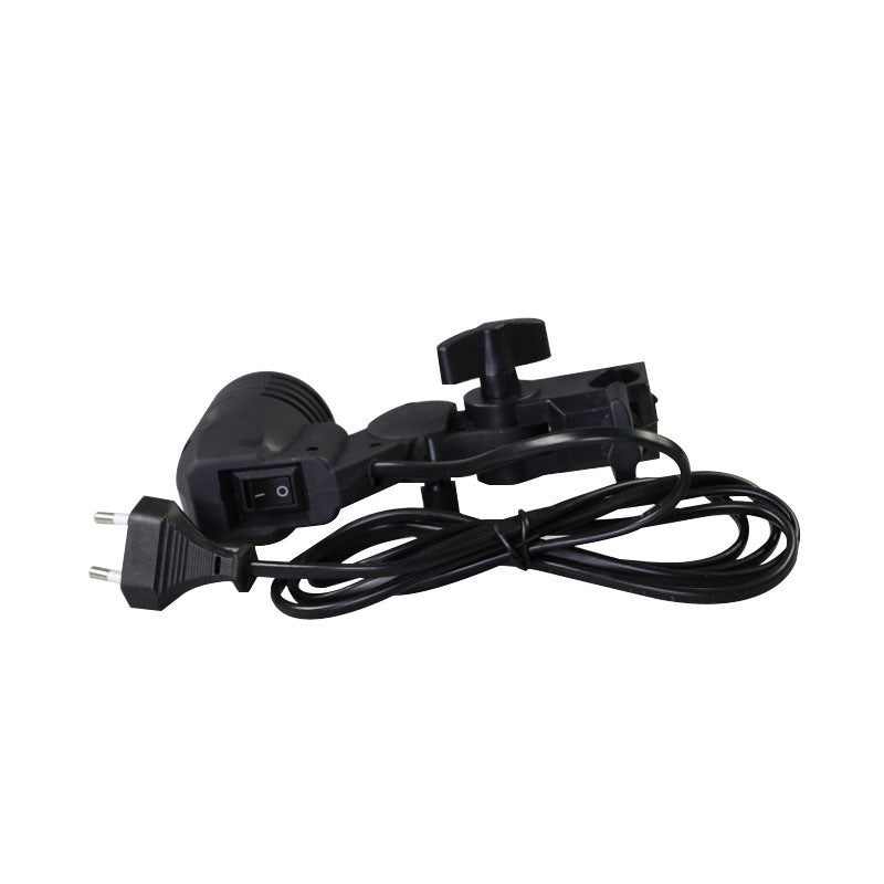 HKM-195091 Universal E27 Nylon Lamp Holder with Adjustable Light and 1.8m Power Cord for Photography and Studio Use