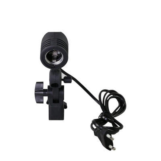 HKM-195091 Universal E27 Nylon Lamp Holder with Adjustable Light and 1.8m Power Cord for Photography and Studio Use