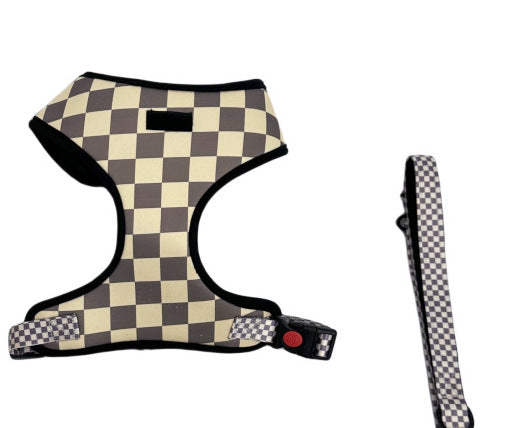 HKM-1951293 Pet Chest and Back Suit with Traction Strap - Available in Multiple Patterns and Colors