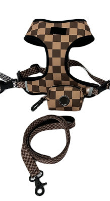 HKM-1951293 Pet Chest and Back Suit with Traction Strap - Available in Multiple Patterns and Colors