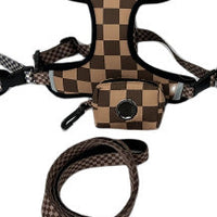 HKM-1951293 Pet Chest and Back Suit with Traction Strap - Available in Multiple Patterns and Colors