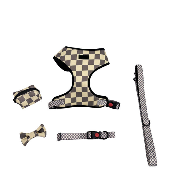 HKM-1951293 Pet Chest and Back Suit with Traction Strap - Available in Multiple Patterns and Colors