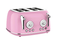 HKM-195155 Automatic Retro Electric Toaster for Home Bread Baking and Breakfast Preparation