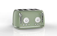 HKM-195155 Automatic Retro Electric Toaster for Home Bread Baking and Breakfast Preparation