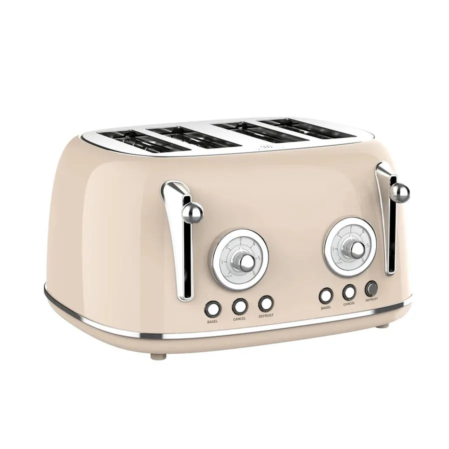 HKM-195155 Automatic Retro Electric Toaster for Home Bread Baking and Breakfast Preparation