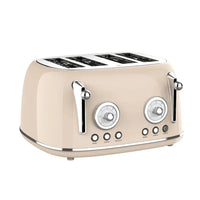 HKM-195155 Automatic Retro Electric Toaster for Home Bread Baking and Breakfast Preparation