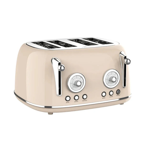 HKM-195155 Automatic Retro Electric Toaster for Home Bread Baking and Breakfast Preparation