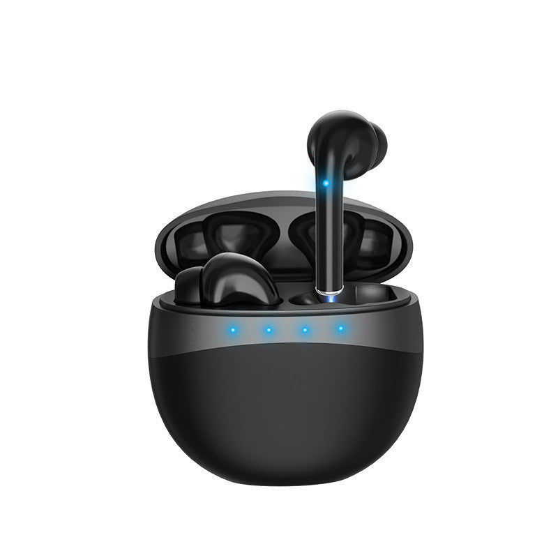 HKM-195155 Digital Display Bluetooth Headset with Voice Control, Stereo Sound, Long Battery Life, and Touch Controls - Black/White