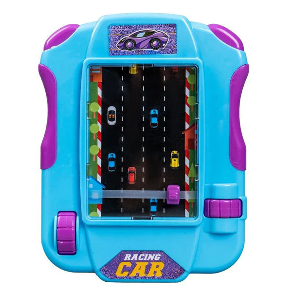 HKM-195219 Handheld Racing Game Console for Kids, Educational Mini Tabletop Racing Toy, Ages 5 and Up