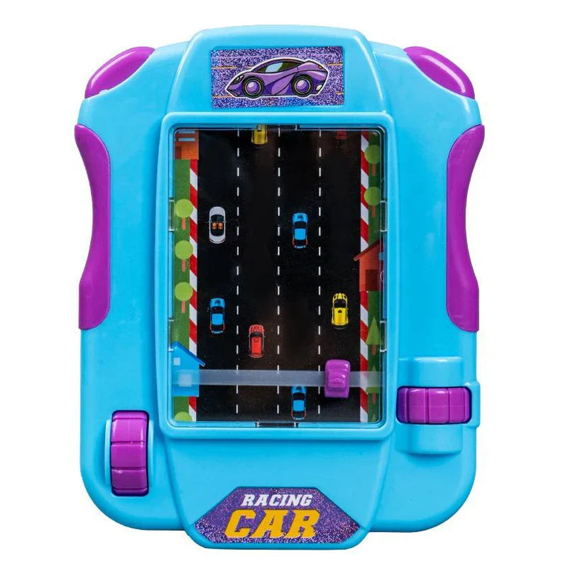 HKM-195219 Handheld Racing Game Console for Kids, Educational Mini Tabletop Racing Toy, Ages 5 and Up