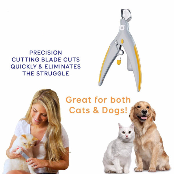 HKM-1953597 Professional Pet Nail Clipper with LED Light and Magnifying Glass for Safe Precision Trimming