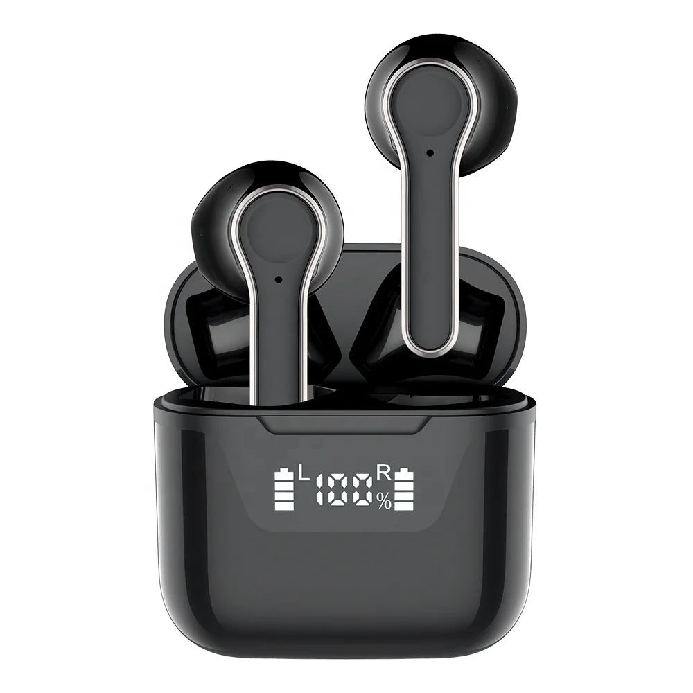 HKM-195411 Wireless Bluetooth Stereo Headset with LCD Display and Built-in Power Bank - Model J101