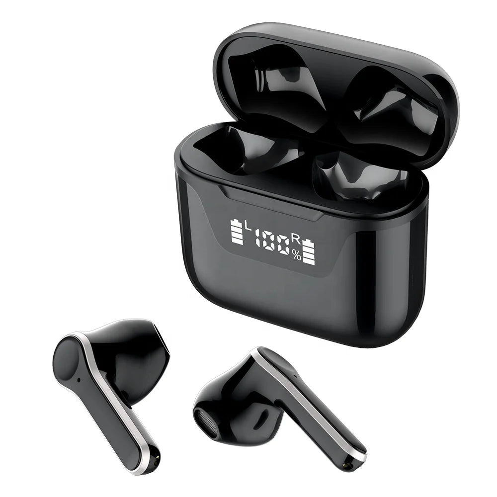 HKM-195411 Wireless Bluetooth Stereo Headset with LCD Display and Built-in Power Bank - Model J101