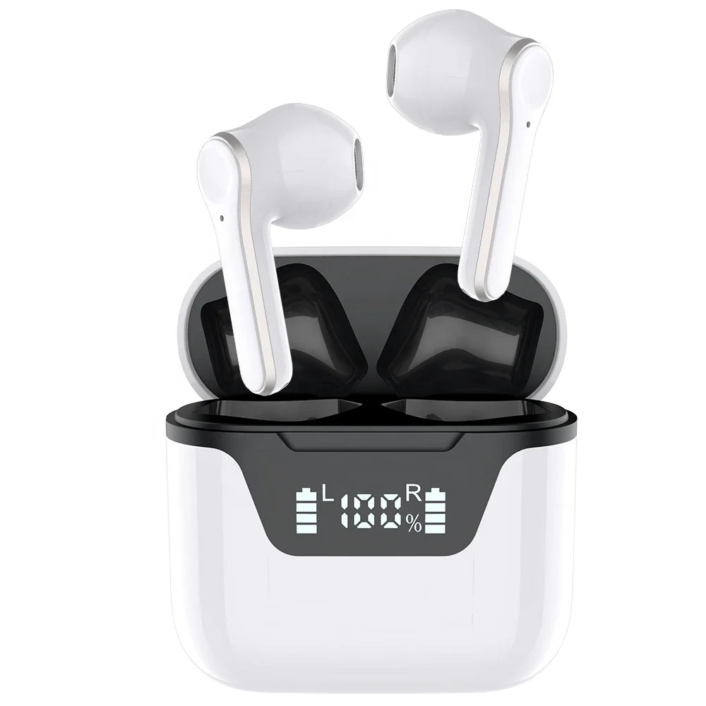 HKM-195411 Wireless Bluetooth Stereo Headset with LCD Display and Built-in Power Bank - Model J101