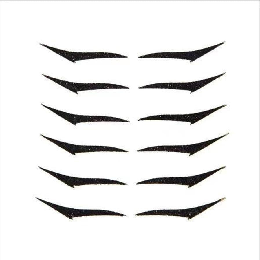 HKM-195475 Reusable Eyeliner Stickers for Effortless Big Eye Makeup - 6 Pairs, 12 Total Stickers in OPP Bag